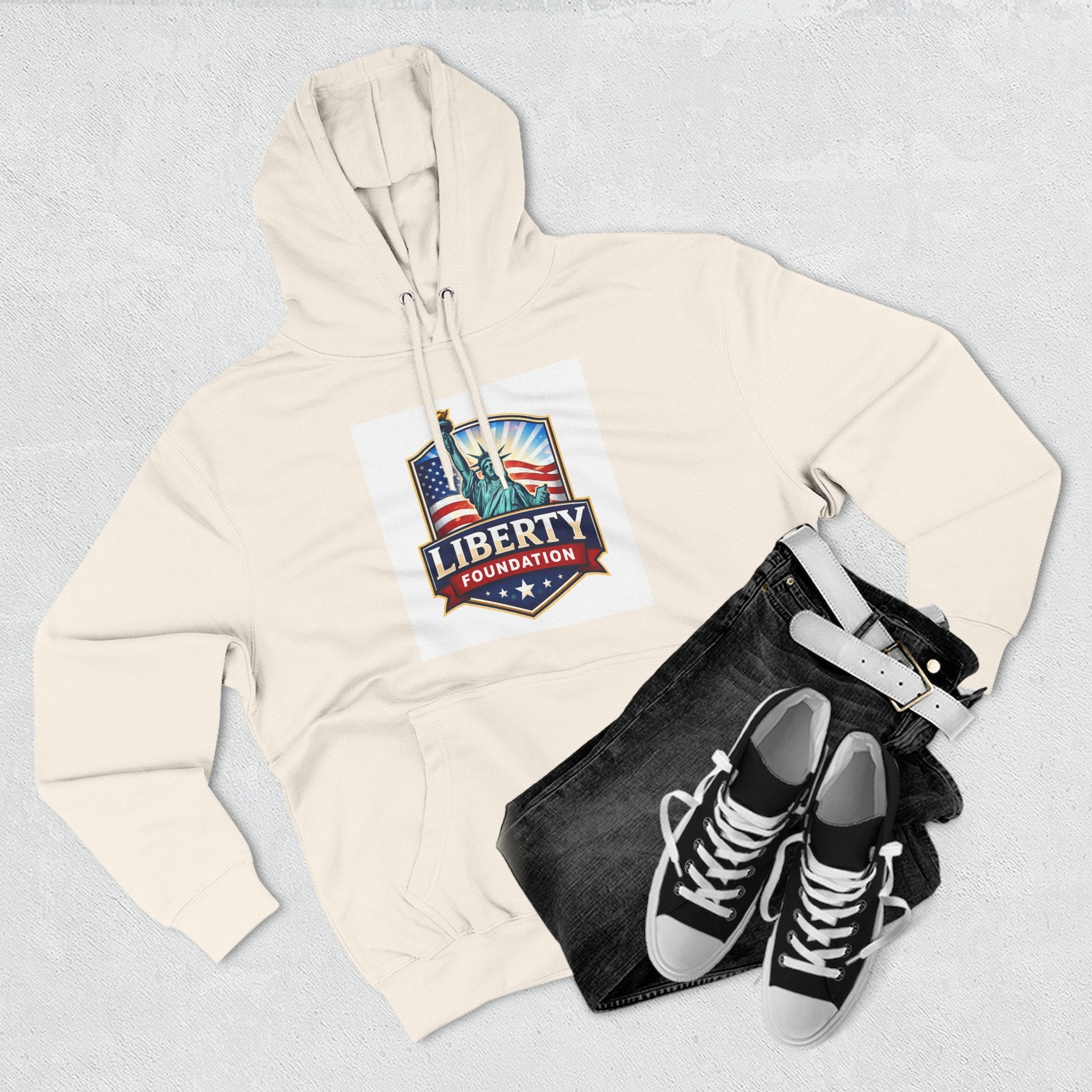 Three-Panel Fleece Hoodie