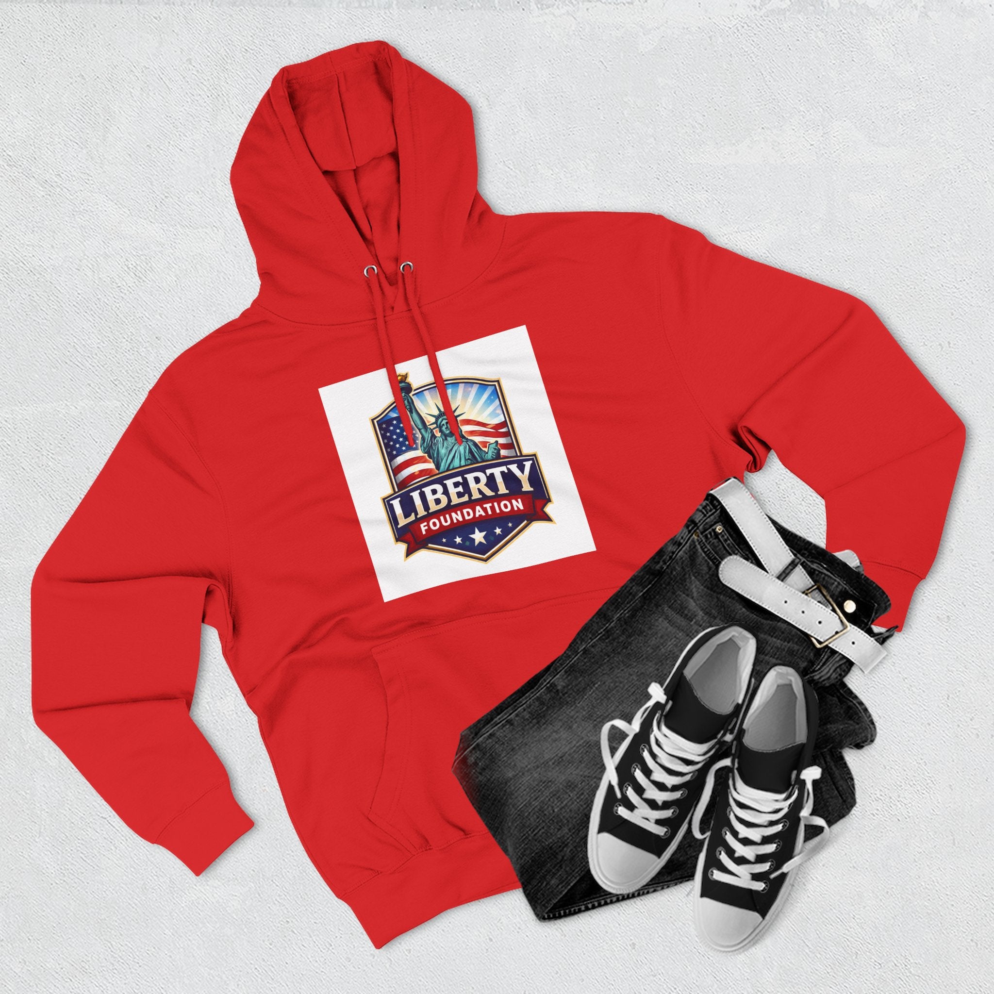 Three-Panel Fleece Hoodie