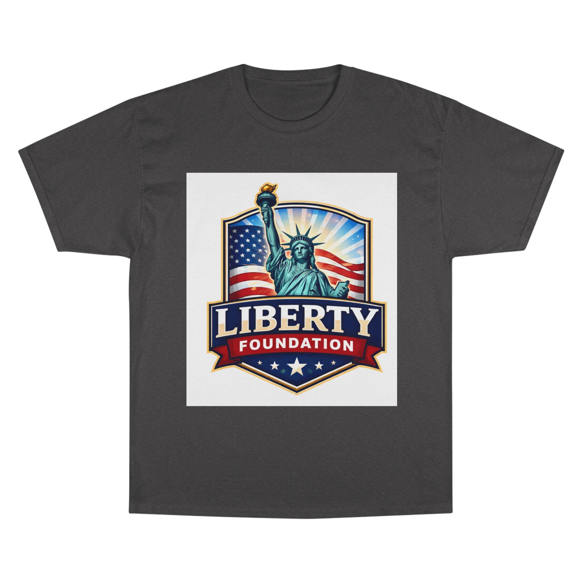 Liberty Foundation T-Shirt – Statue of Liberty American Flag Patriotic Tee