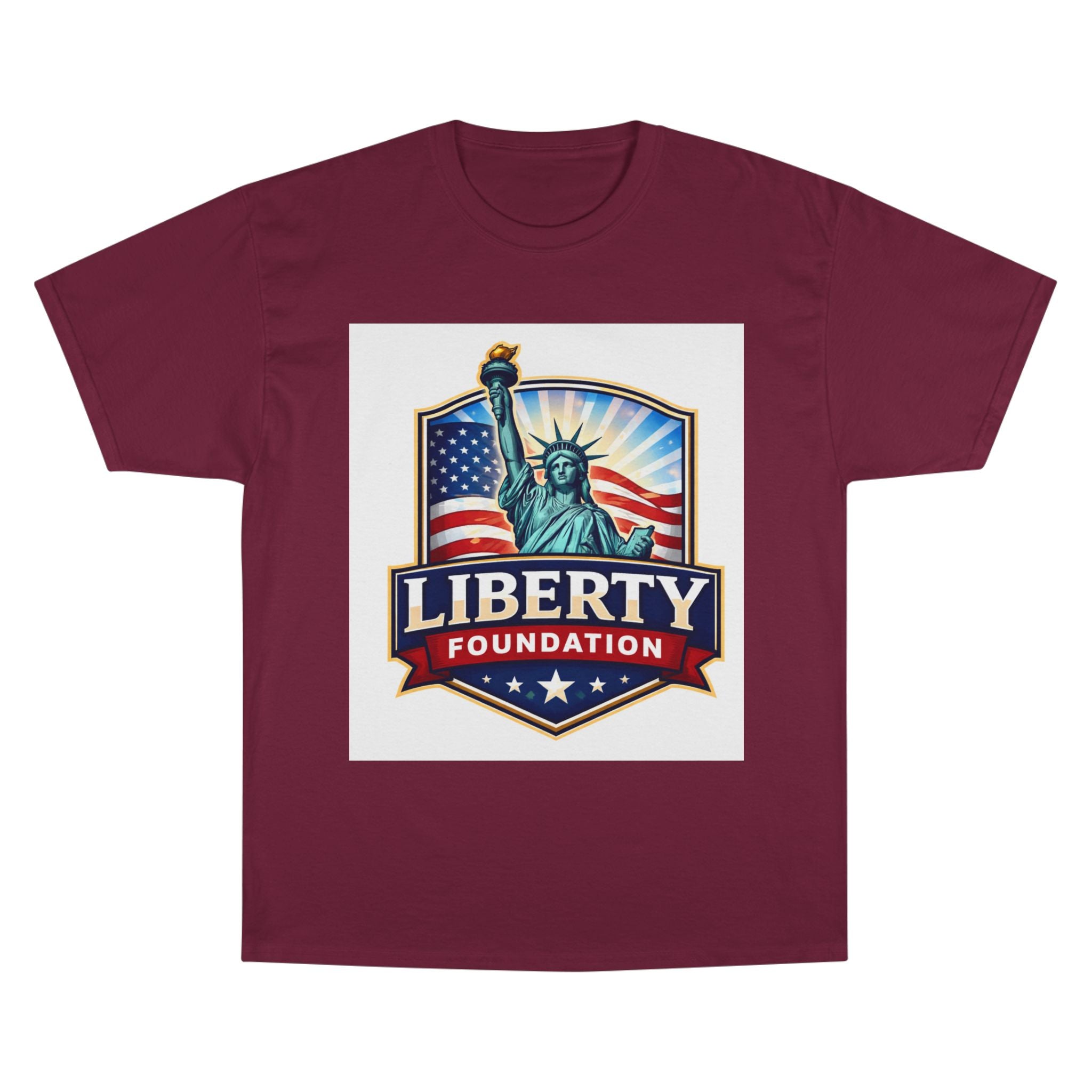 Liberty Foundation T-Shirt – Statue of Liberty American Flag Patriotic Tee