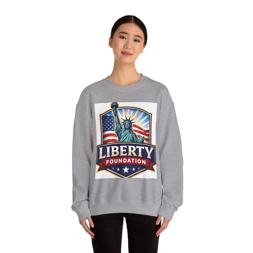 Liberty Foundation Sweatshirt – Statue of Liberty & American Flag Crewneck