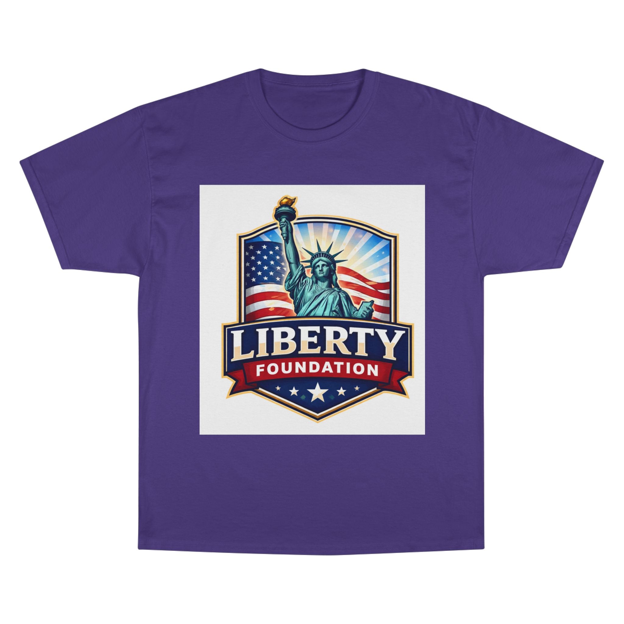 Liberty Foundation T-Shirt – Statue of Liberty American Flag Patriotic Tee