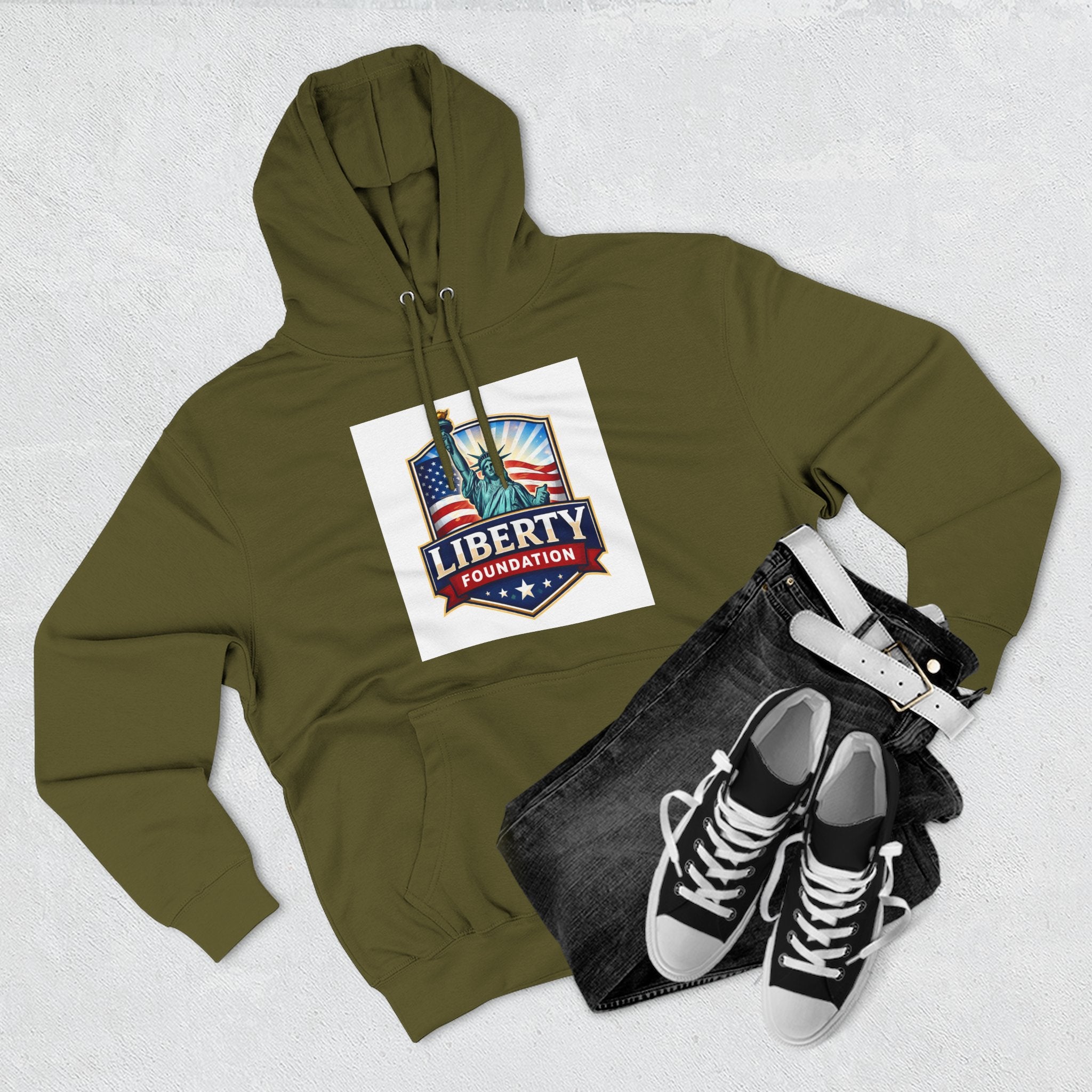 Three-Panel Fleece Hoodie