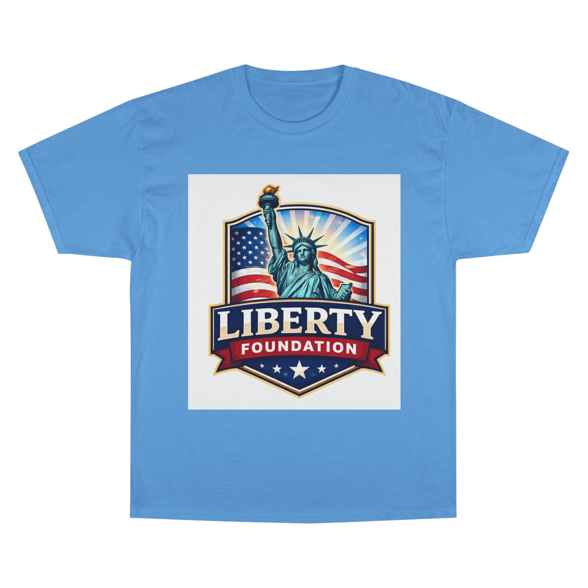 Liberty Foundation T-Shirt – Statue of Liberty American Flag Patriotic Tee