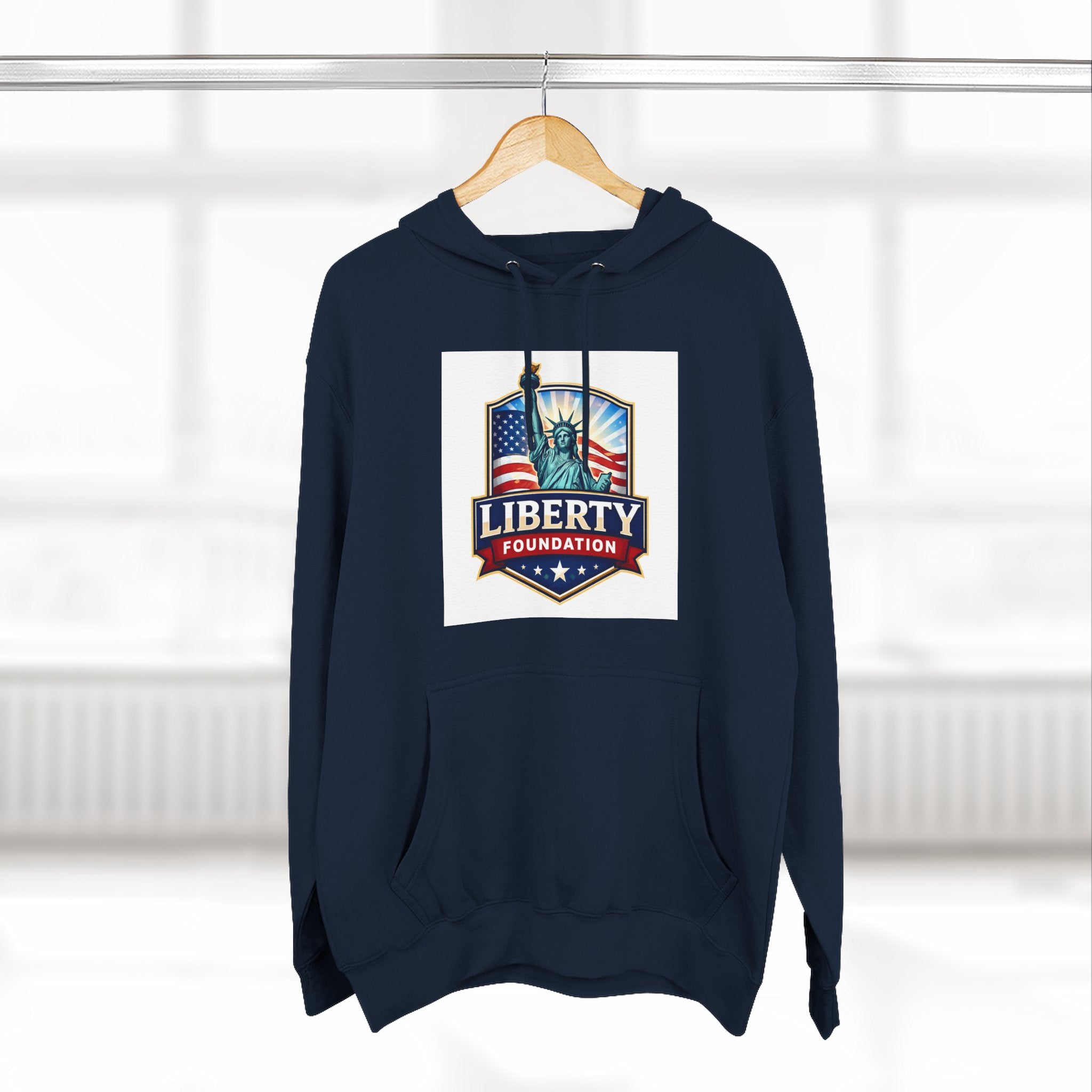 Three-Panel Fleece Hoodie