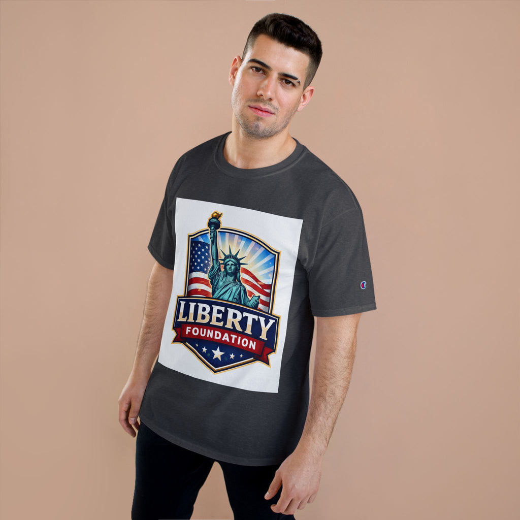 Liberty Foundation T-Shirt – Statue of Liberty American Flag Patriotic Tee