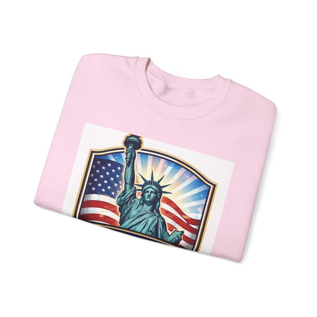 Liberty Foundation Sweatshirt – Statue of Liberty & American Flag Crewneck