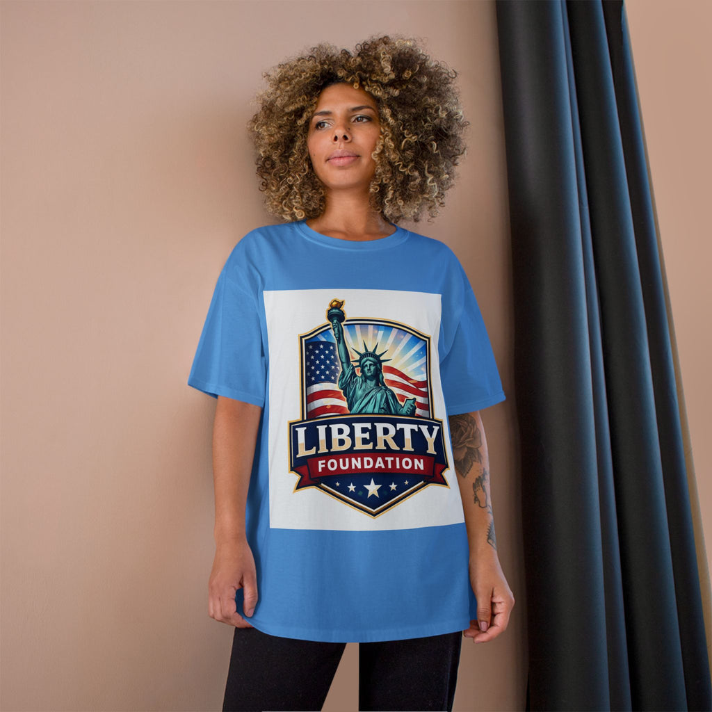 Liberty Foundation T-Shirt – Statue of Liberty American Flag Patriotic Tee