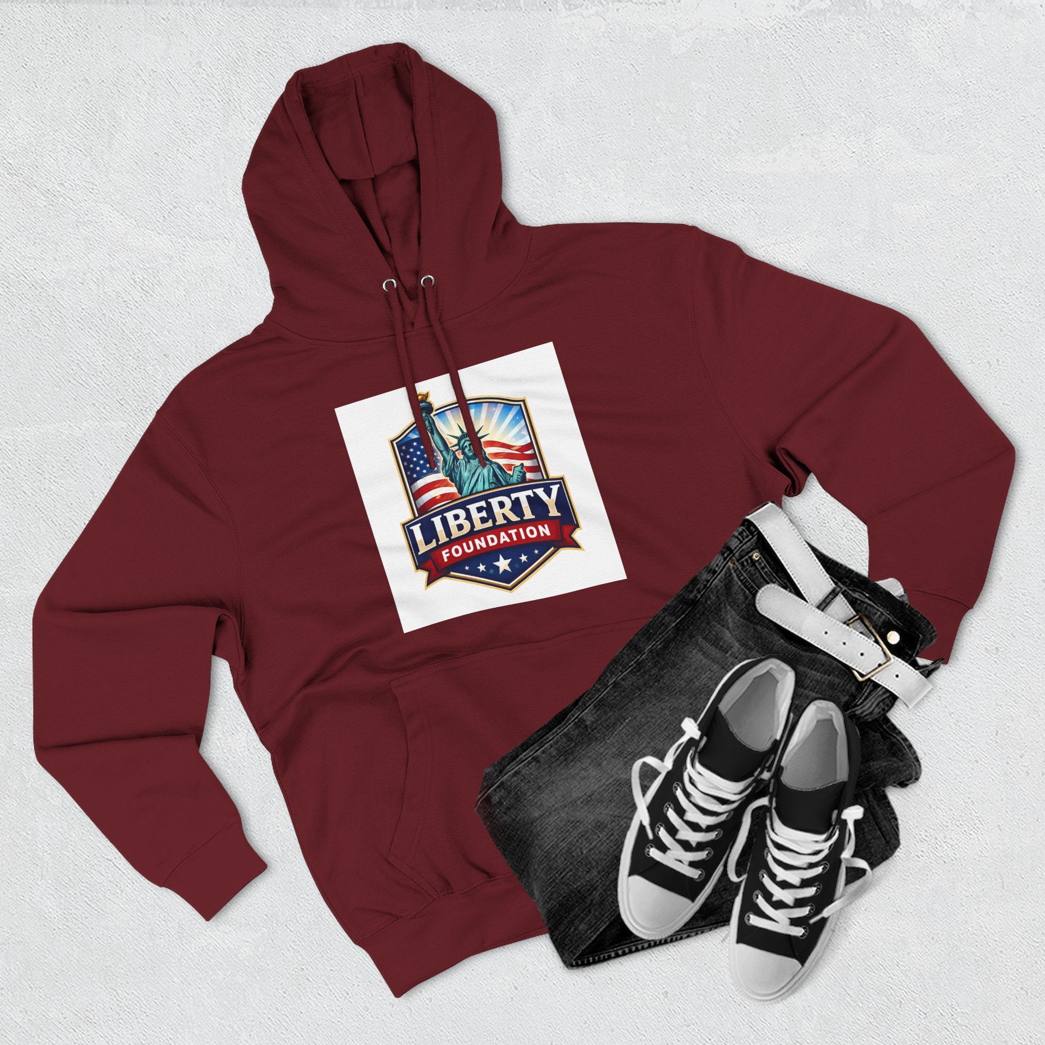 Three-Panel Fleece Hoodie