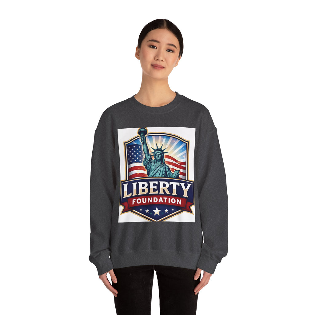 Liberty Foundation Sweatshirt – Statue of Liberty & American Flag Crewneck