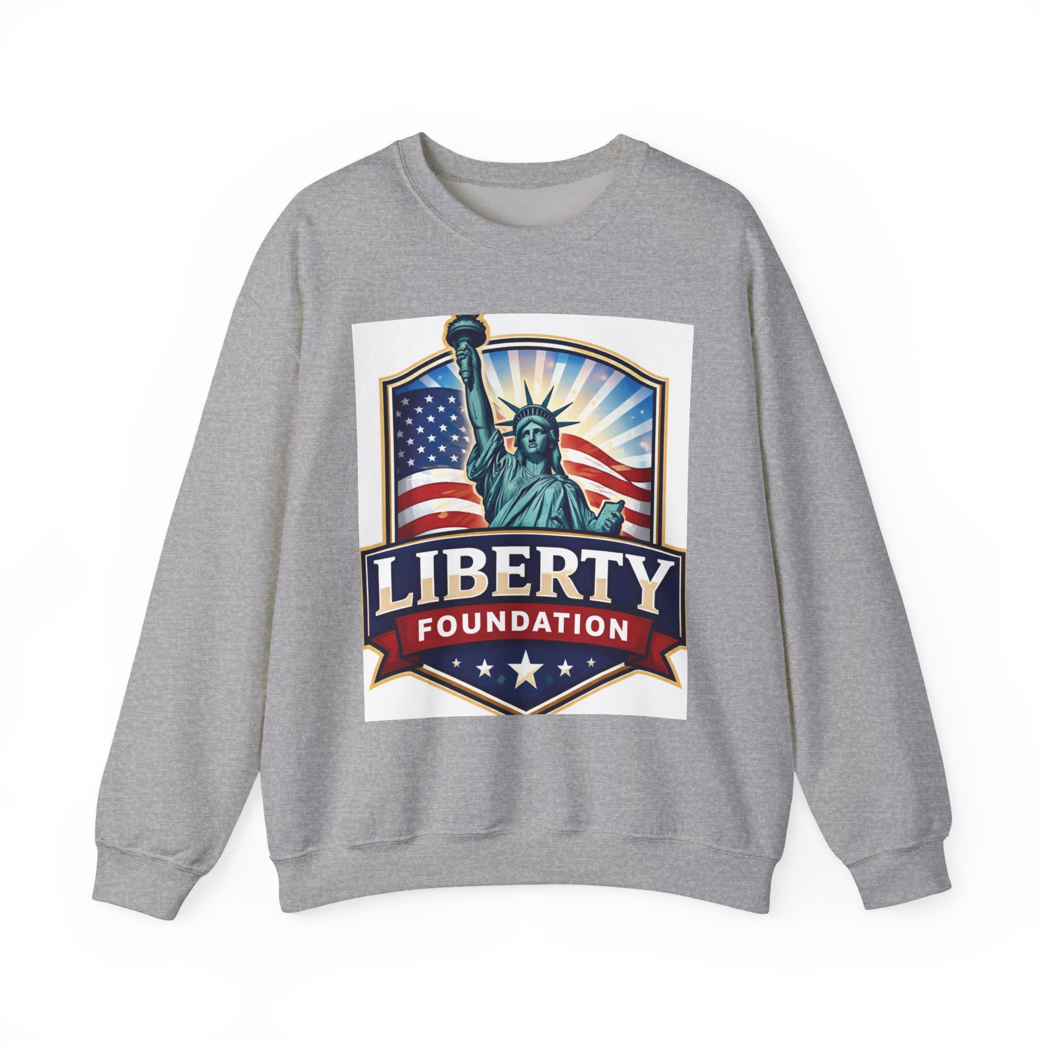 Liberty Foundation Sweatshirt – Statue of Liberty & American Flag Crewneck
