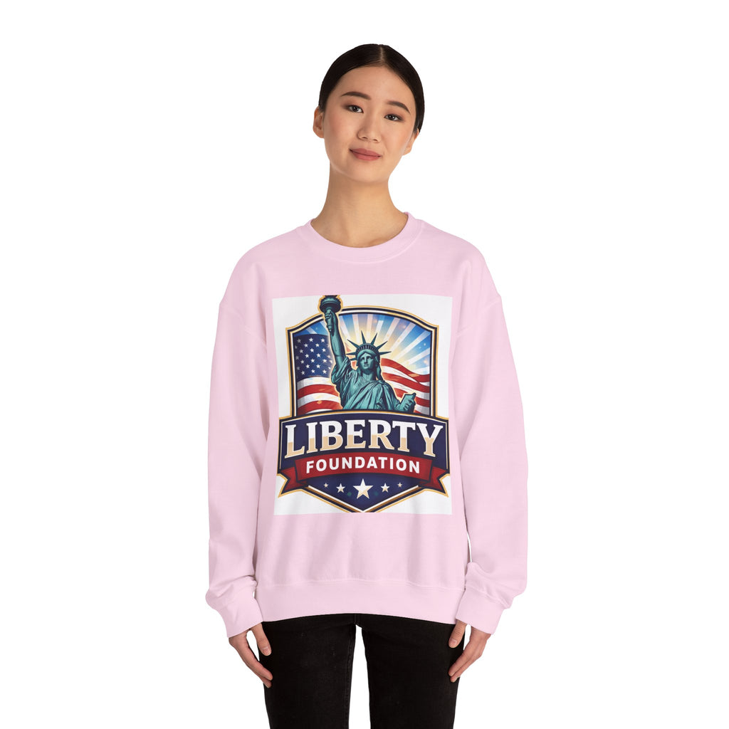 Liberty Foundation Sweatshirt – Statue of Liberty & American Flag Crewneck
