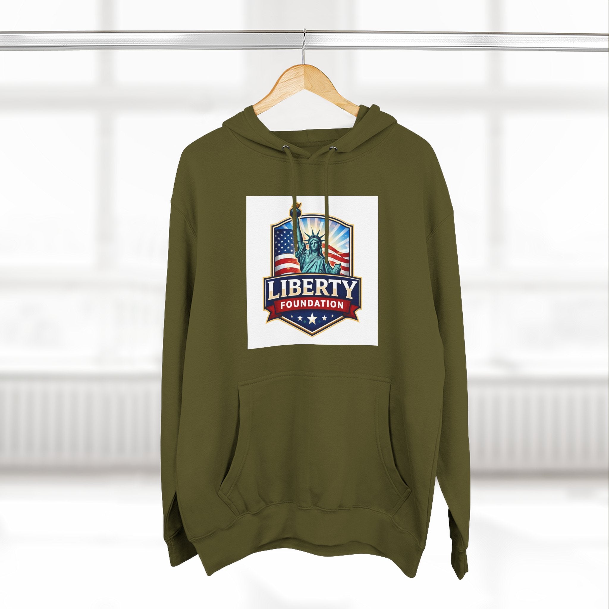 Three-Panel Fleece Hoodie