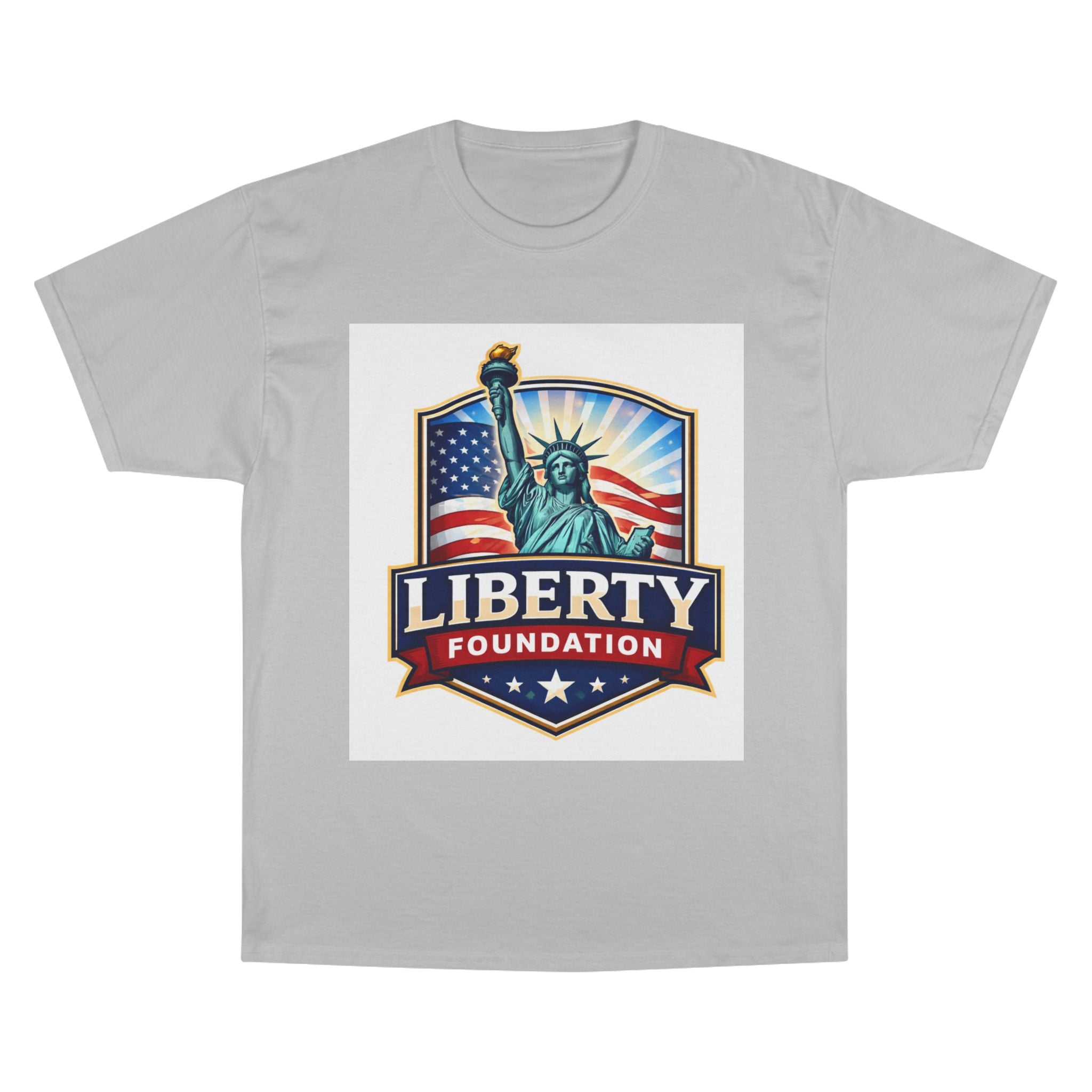 Liberty Foundation T-Shirt – Statue of Liberty American Flag Patriotic Tee