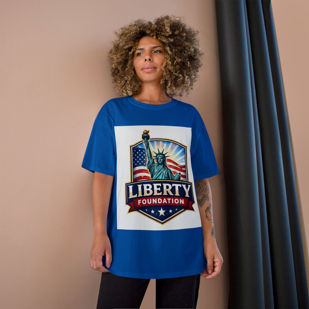 Liberty Foundation T-Shirt – Statue of Liberty American Flag Patriotic Tee