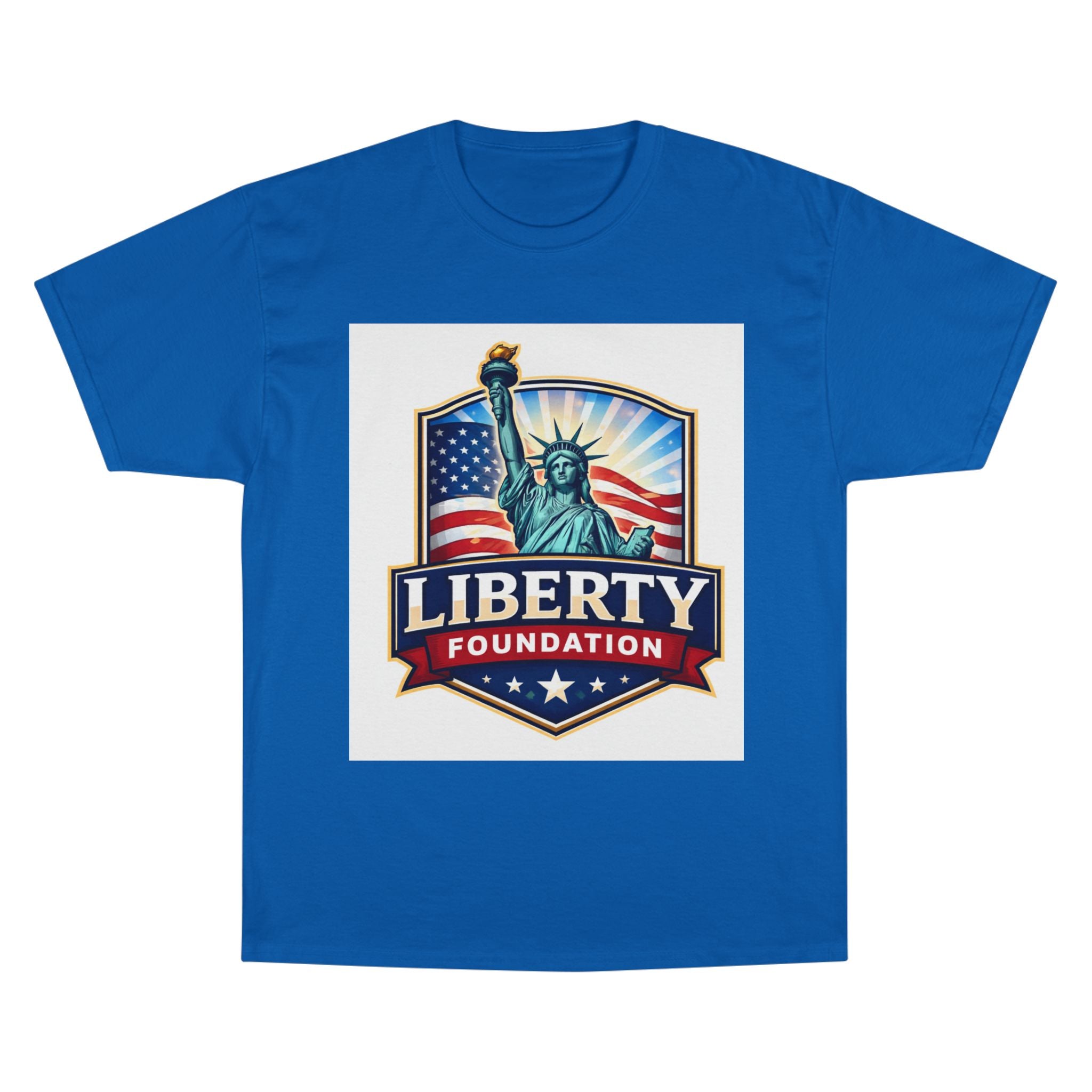 Liberty Foundation T-Shirt – Statue of Liberty American Flag Patriotic Tee