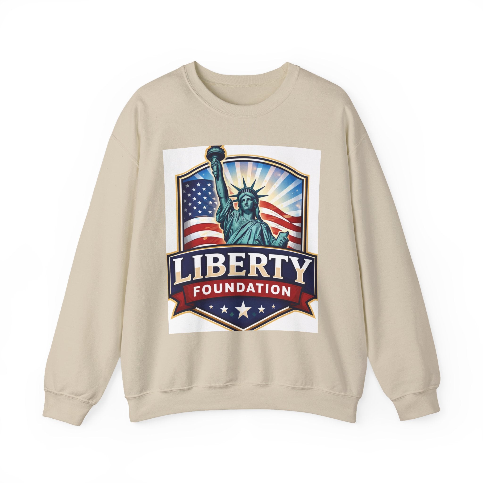 Liberty Foundation Sweatshirt – Statue of Liberty & American Flag Crewneck