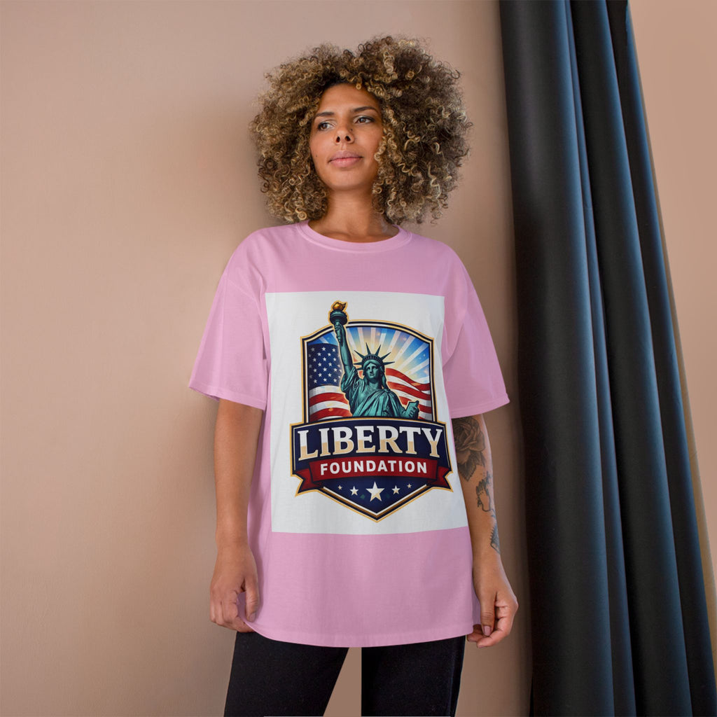Liberty Foundation T-Shirt – Statue of Liberty American Flag Patriotic Tee