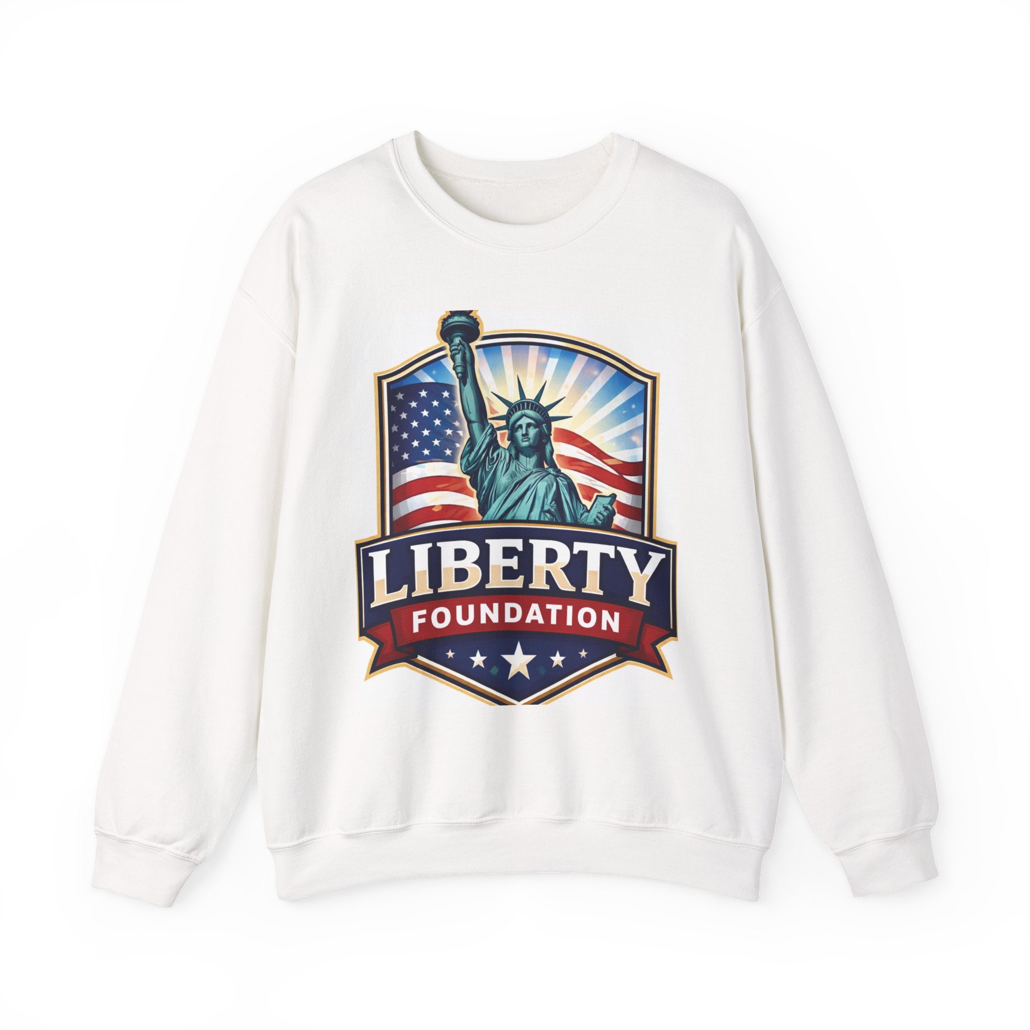 Liberty Foundation Sweatshirt – Statue of Liberty & American Flag Crewneck