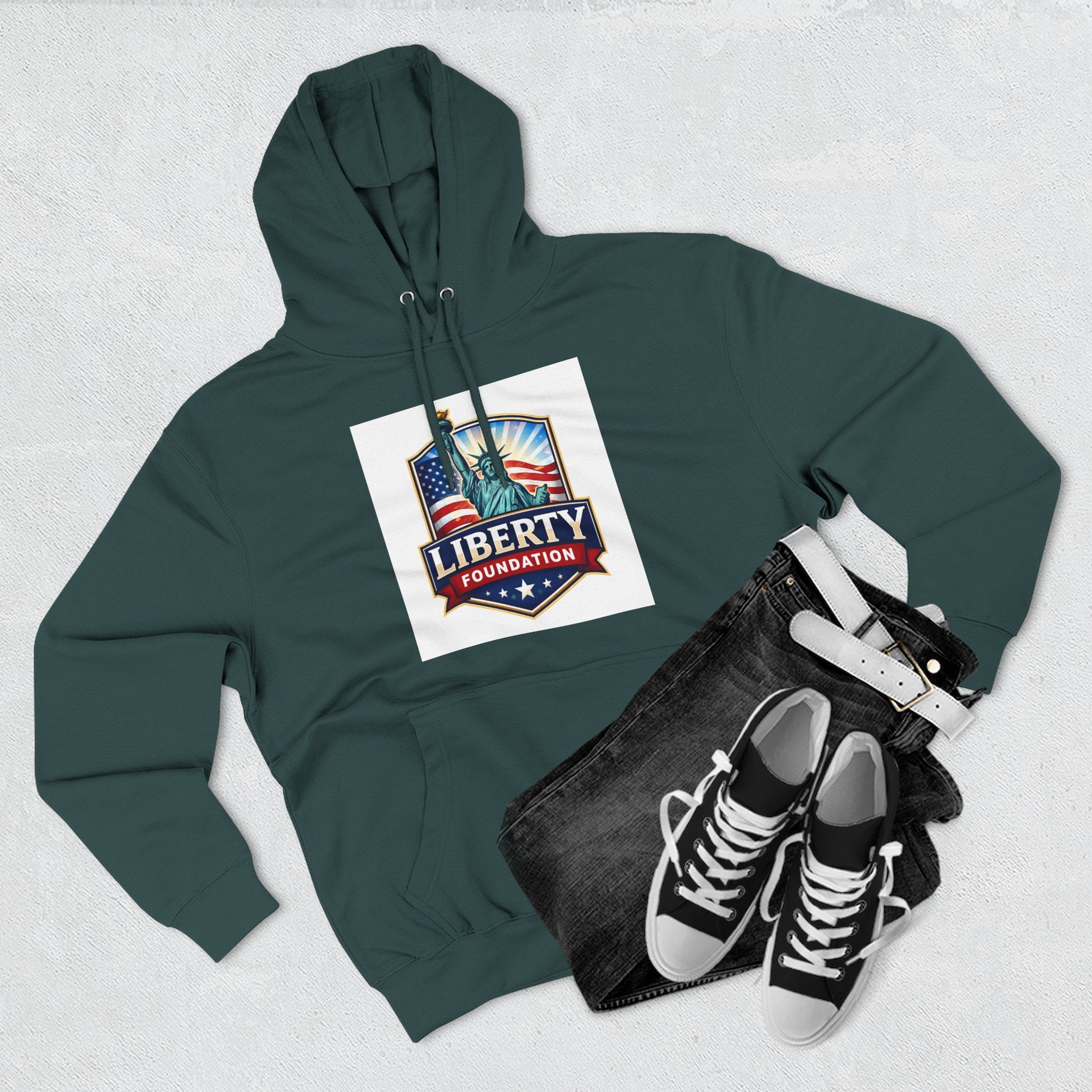 Three-Panel Fleece Hoodie