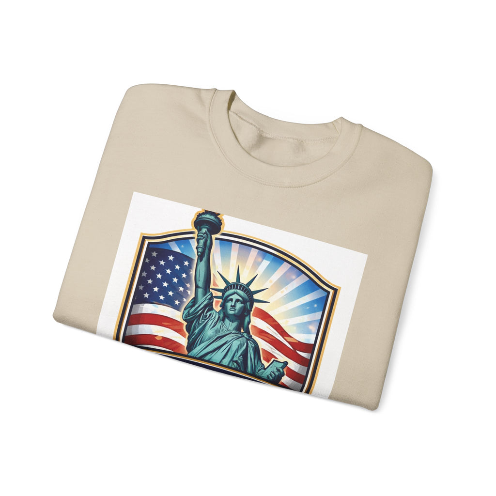 Liberty Foundation Sweatshirt – Statue of Liberty & American Flag Crewneck