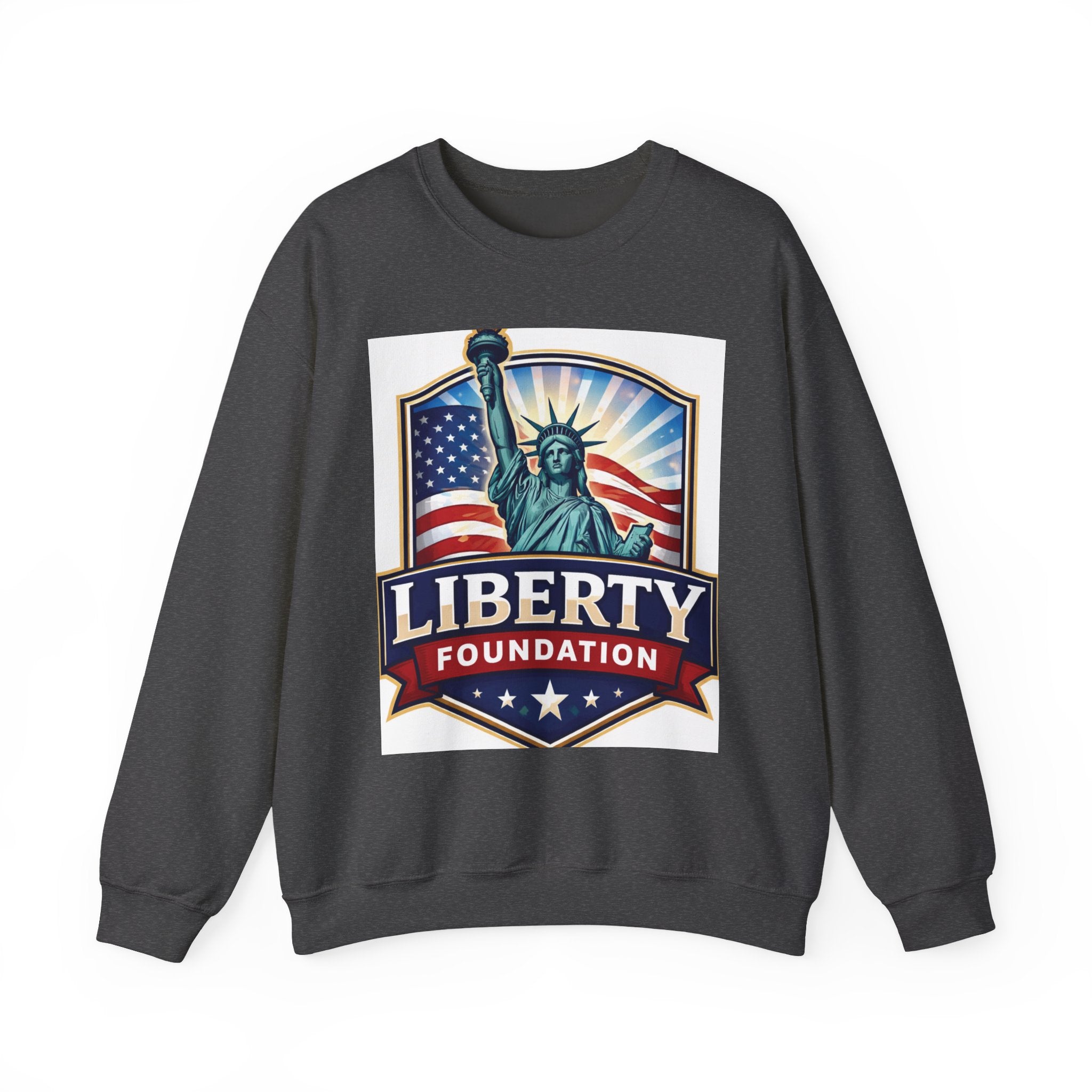 Liberty Foundation Sweatshirt – Statue of Liberty & American Flag Crewneck