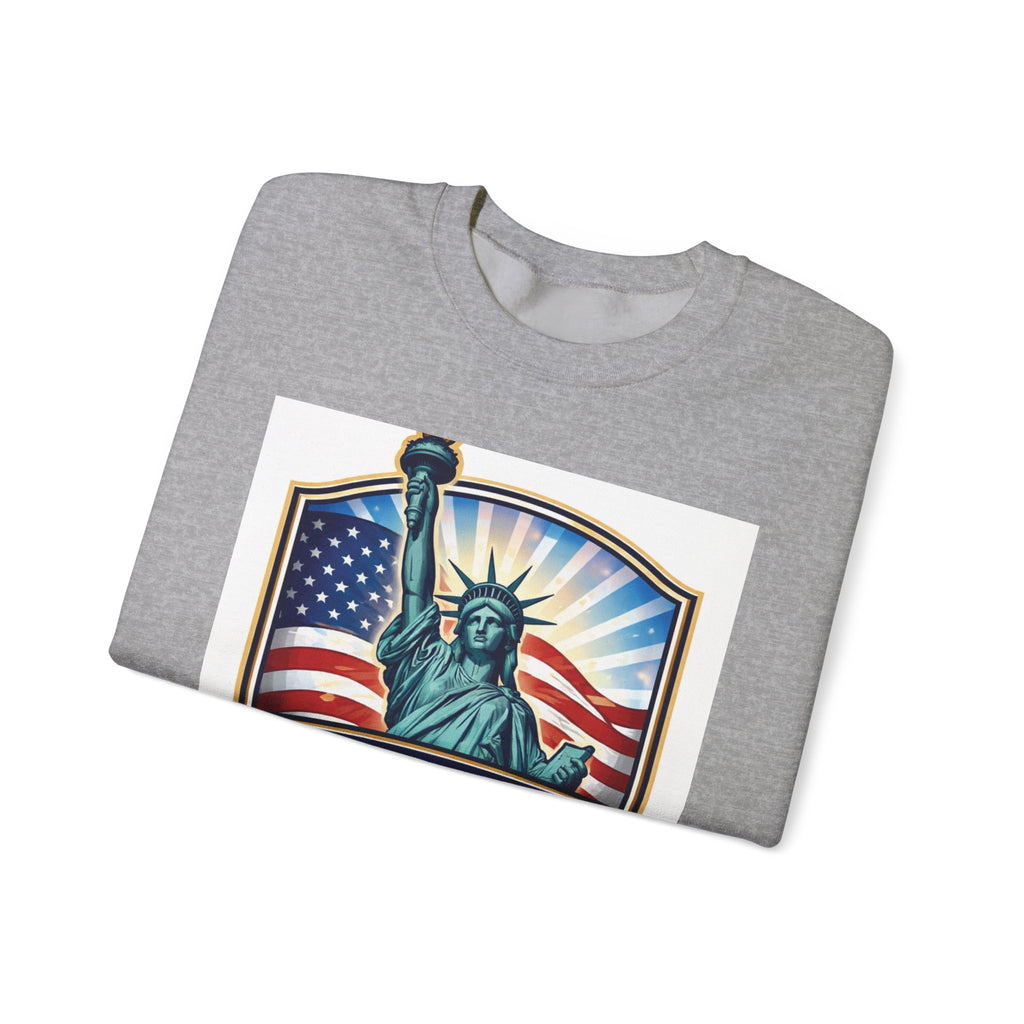 Liberty Foundation Sweatshirt – Statue of Liberty & American Flag Crewneck