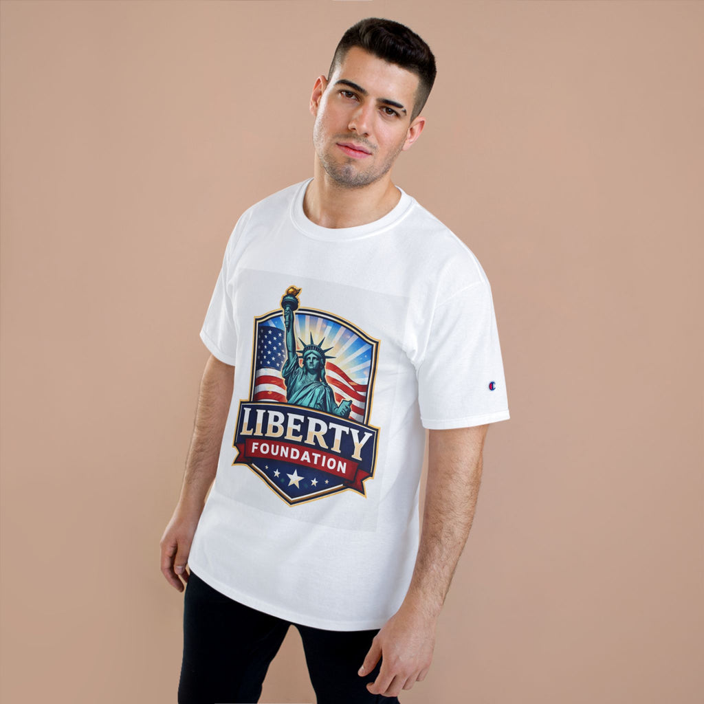Liberty Foundation T-Shirt – Statue of Liberty American Flag Patriotic Tee