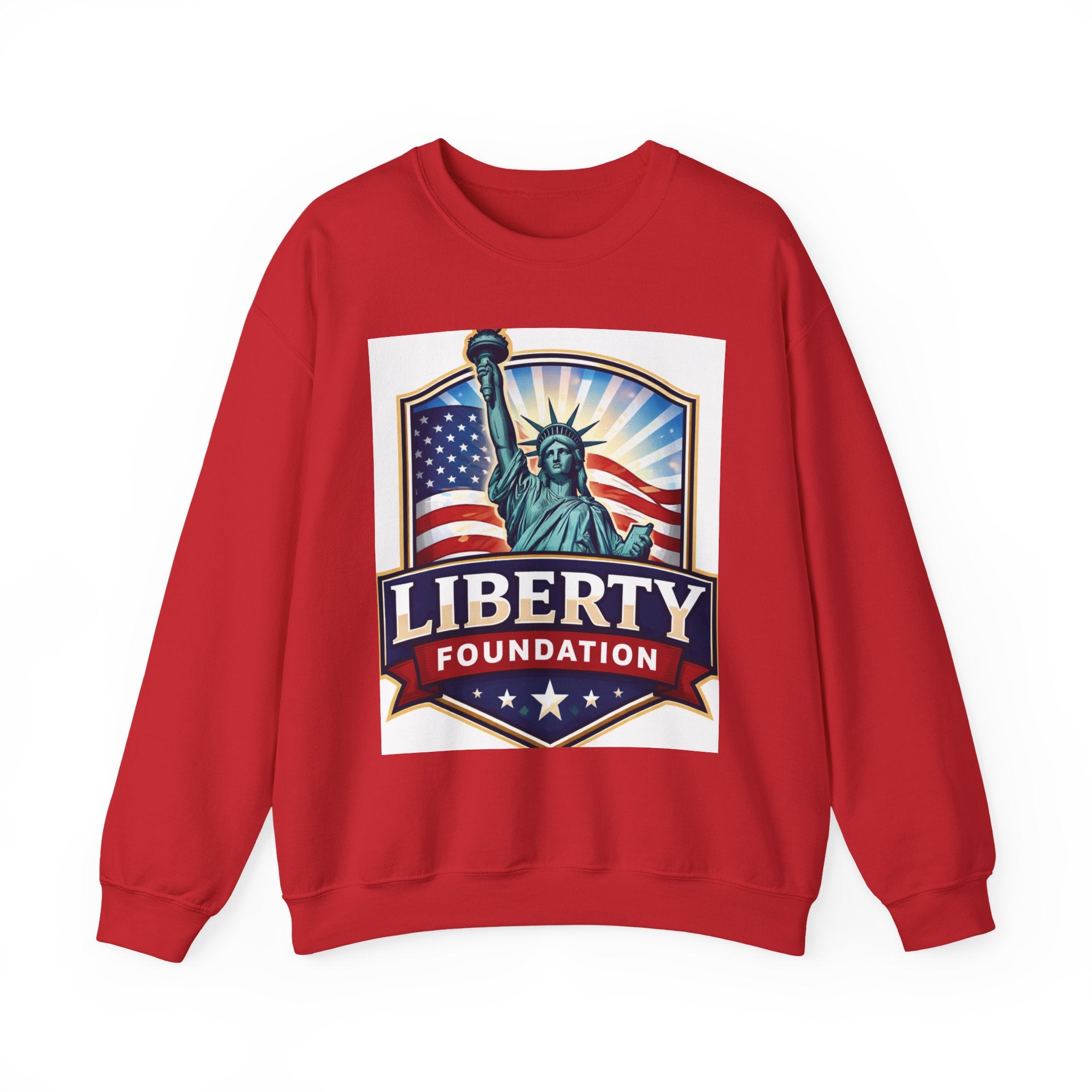 Liberty Foundation Sweatshirt – Statue of Liberty & American Flag Crewneck
