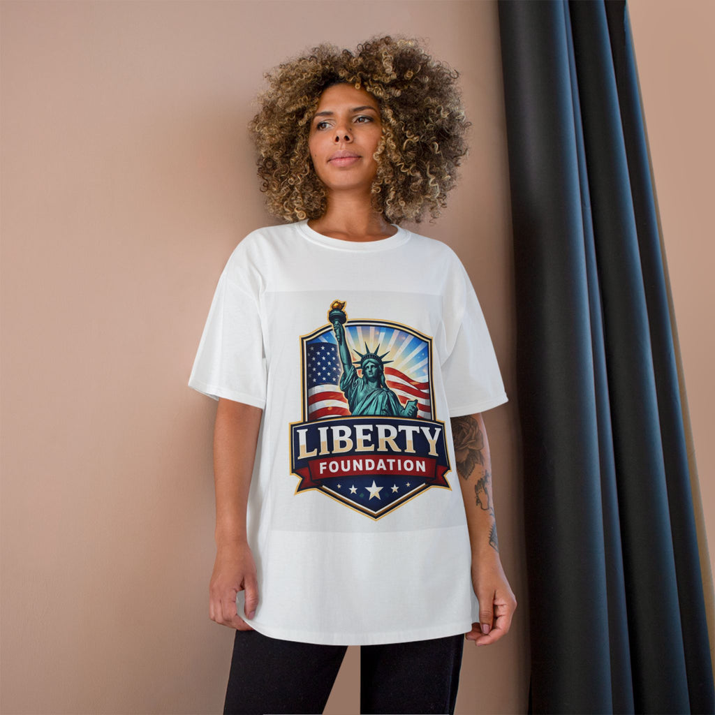Liberty Foundation T-Shirt – Statue of Liberty American Flag Patriotic Tee