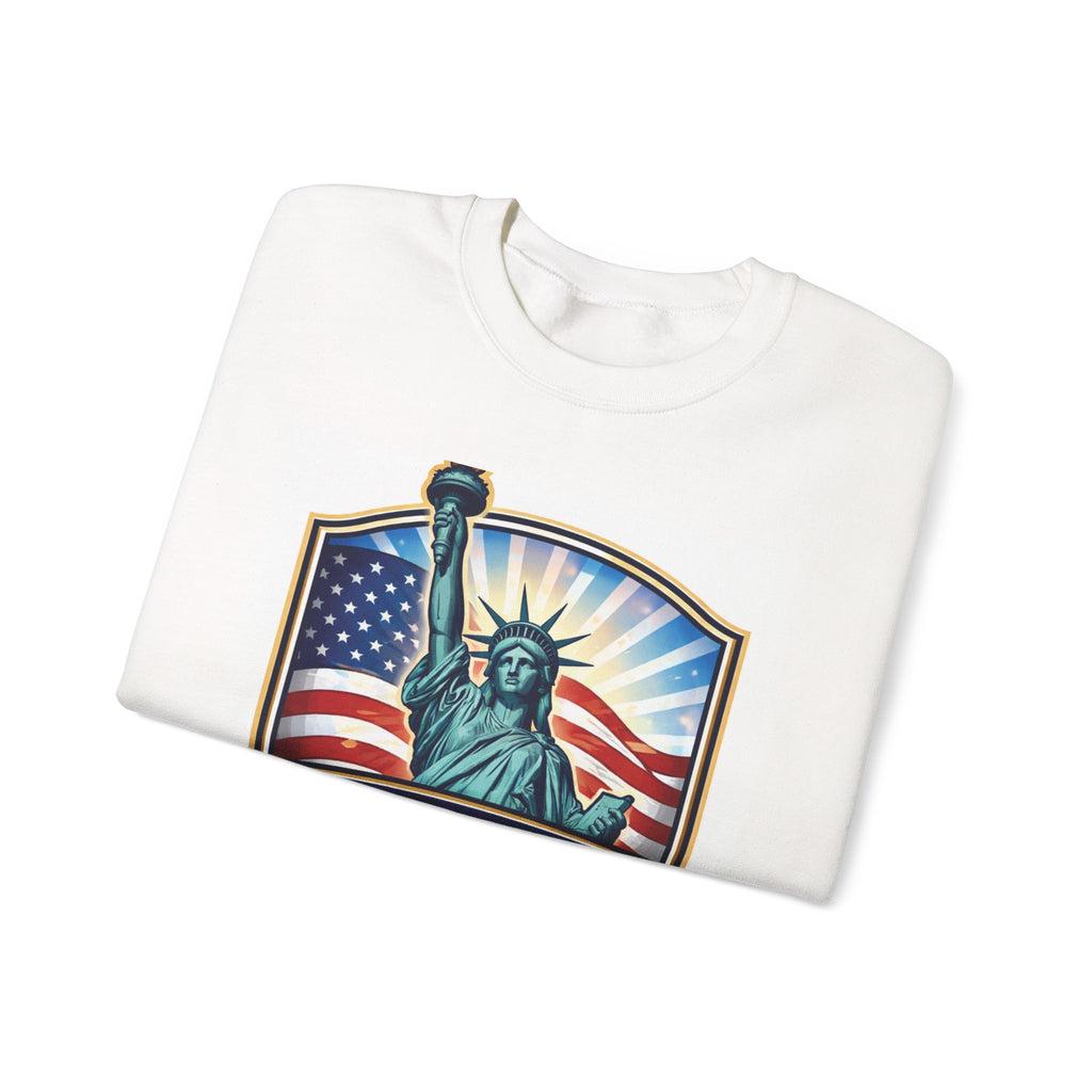 Liberty Foundation Sweatshirt – Statue of Liberty & American Flag Crewneck