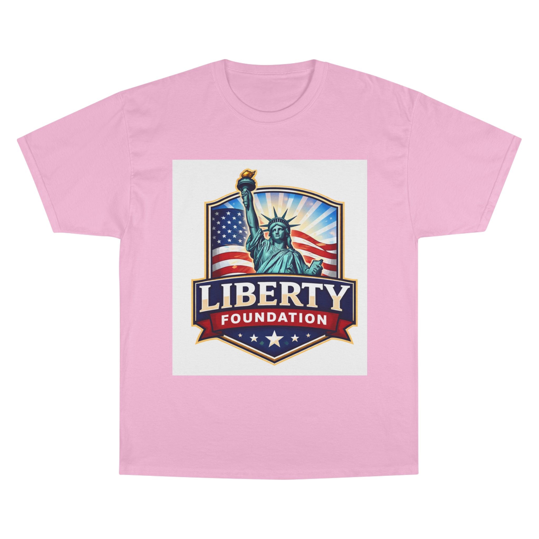 Liberty Foundation T-Shirt – Statue of Liberty American Flag Patriotic Tee
