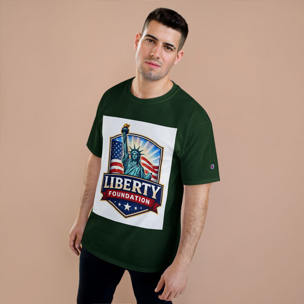 Liberty Foundation T-Shirt – Statue of Liberty American Flag Patriotic Tee